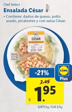 Oferta de Chef Select - Ensalada César  por 1,95€ en Lidl