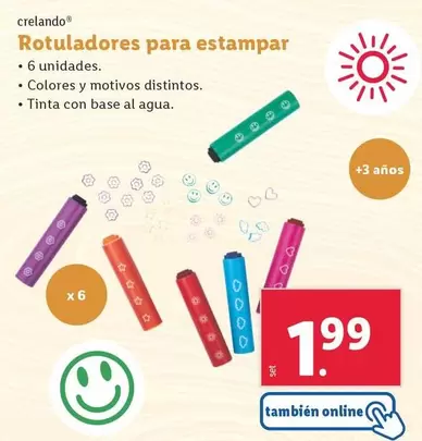 Oferta de Crelando - Rotuladores Para Estampar por 1,99€ en Lidl