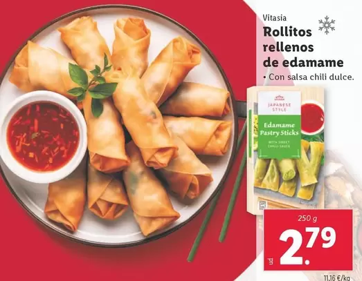 Oferta de Vitasia - Rollitos Rellenos De Edamame por 2,79€ en Lidl