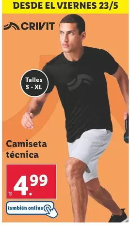 Oferta de Crivit - Camiseta Tecnica por 4,99€ en Lidl