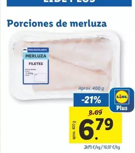 Oferta de Porciones De Merluza por 6,79€ en Lidl