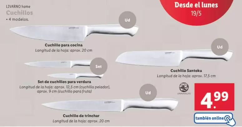 Oferta de Livarno Home - Cuchillos  por 4,99€ en Lidl
