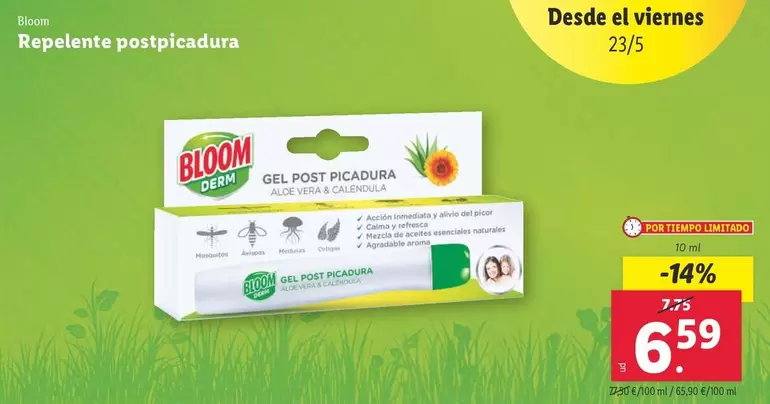 Oferta de Bloom - Repelente Postpicadura por 6,59€ en Lidl