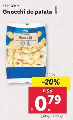 Oferta de Chef Select - Gnocchi De Patata por 0,79€ en Lidl