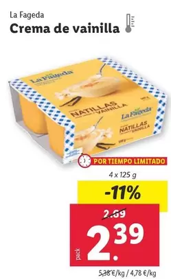 Oferta de La Fageda -  Crema De Vainilla por 2,39€ en Lidl