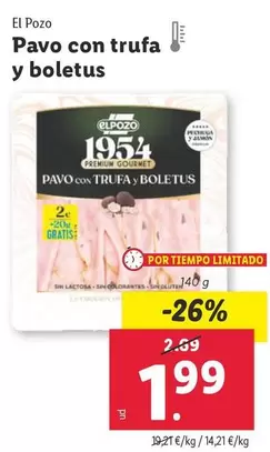 Oferta de Elpozo - Pavo Con Trufa Y Boletus por 1,99€ en Lidl
