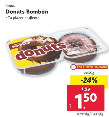 Oferta de Bimbo - Donuts Bombon por 1,5€ en Lidl