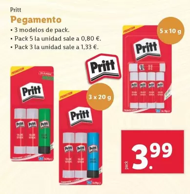 Oferta de Pritt - Pegamento por 3,99€ en Lidl