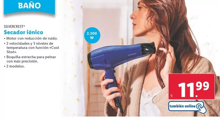 Oferta de SilverCrest - Secador Ionico por 11,99€ en Lidl