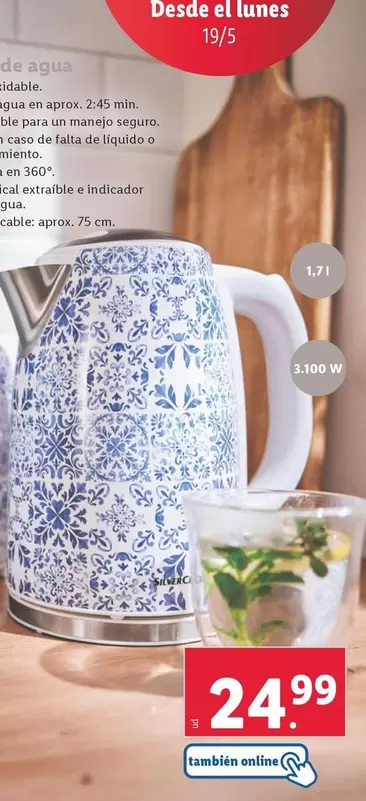 Oferta de SilverCrest - Hervidor De Agua por 24,99€ en Lidl