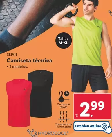 Oferta de Crivit - Camiseta Tecnica por 2,99€ en Lidl