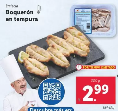 Oferta de Emfacar - Boquerón En Tempura por 2,99€ en Lidl
