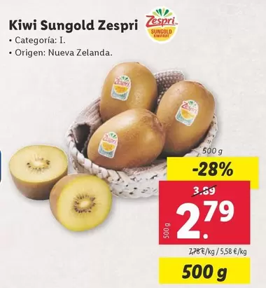 Oferta de Zespri - Kiwi Sungold  por 2,79€ en Lidl