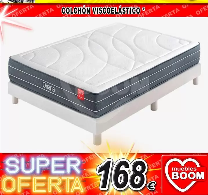 Oferta de Colchon Viscoelastico por 168€ en Muebles Boom