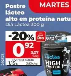 Oferta de Dia Lactea - Postre Lácteo Alto En Proteína Natural  por 0,92€ en Dia