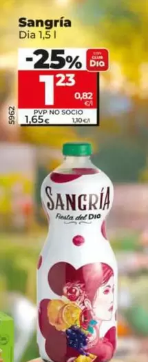 Oferta de Dia - Sangría  por 1,23€ en Dia