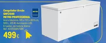 Oferta de Blanco - Congelador Arcón Gh2500 por 499€ en Makro