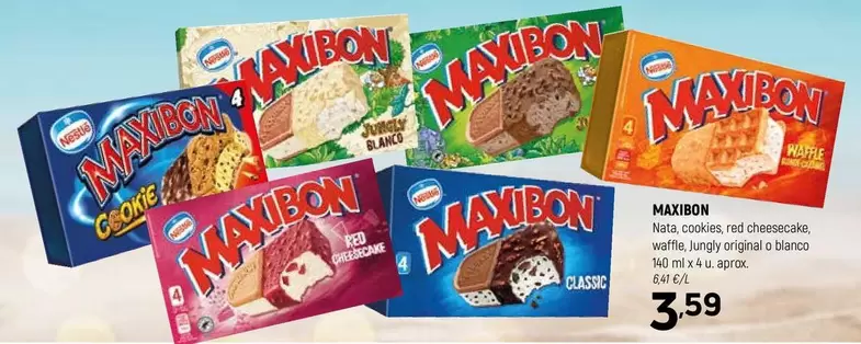 Oferta de Maxibon - Nata por 3,59€ en Coviran