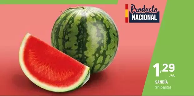 Oferta de Sandía por 1,29€ en Coviran