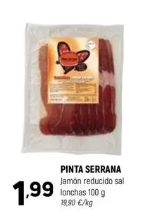 Oferta de Pinta serrana - Jamón Reducido Sal Lonchas por 1,99€ en Coviran