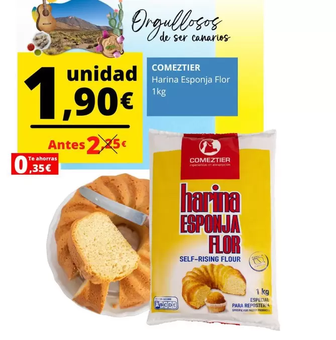 Oferta de Comeztier - Harina Esponja Flor por 1,9€ en Supermercados Tu Alteza