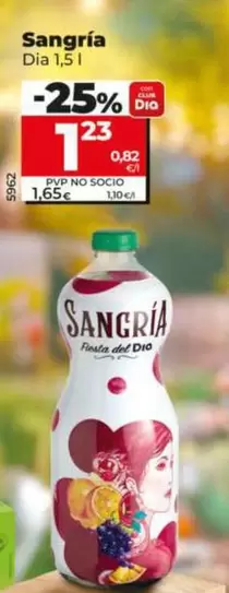 Oferta de Dia - Sangría 1,5 L por 1,23€ en Dia