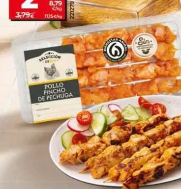Oferta de Seleccion De Dia - Pinchos De Pollo Barbacoa  por 2,99€ en Dia