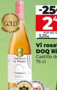 Oferta de Castillo De Haro - Vino Rosado D.O.Ca. Rioja  por 2,44€ en Dia