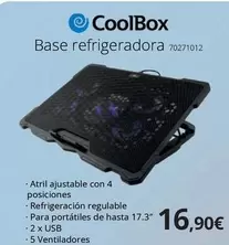 Oferta de Coolbox - Base Refrigeradora por 16,9€ en Ecomputer