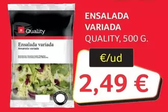 Oferta de Quality - Ensalada Variada por 2,49€ en Gros Mercat
