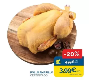 Oferta de Pollo Amarillo Certificado por 3,99€ en Supermercados La Despensa