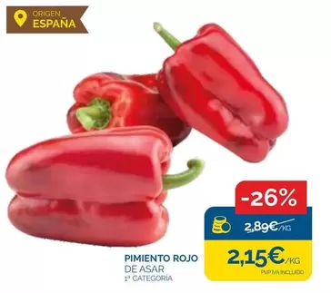 Oferta de Origen - Pimiento Rojo De Asar por 2,15€ en Supermercados La Despensa