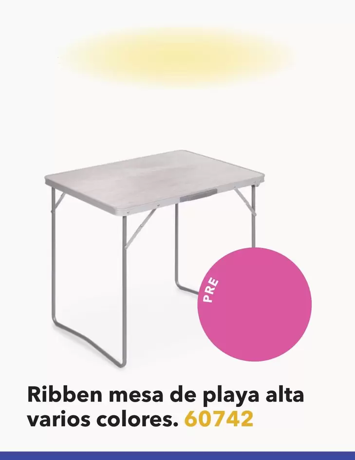 Oferta de Ribben Mesa De Playa Alta  en Tiendas MGI