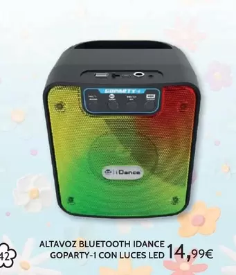 Oferta de Altavoz Bluetooth Idance Goparty-1 Con Luces Led por 14,99€ en Toy Planet