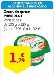Oferta de Président - Crema De Queso por 1,79€ en Alcampo
