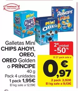 Oferta de Chips Ahoy - Galletas Mini por 1,95€ en Carrefour Market
