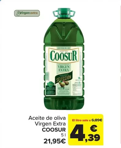 Oferta de Coosur - Aceite De Oliva Virgen Extra por 4,39€ en Carrefour Market