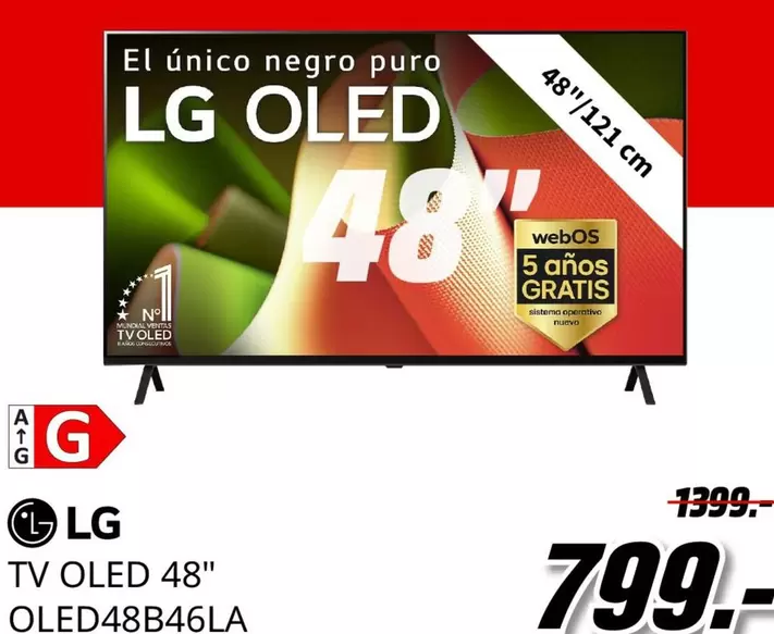 Oferta de LG - Oled Oled48b46la por 799€ en MediaMarkt