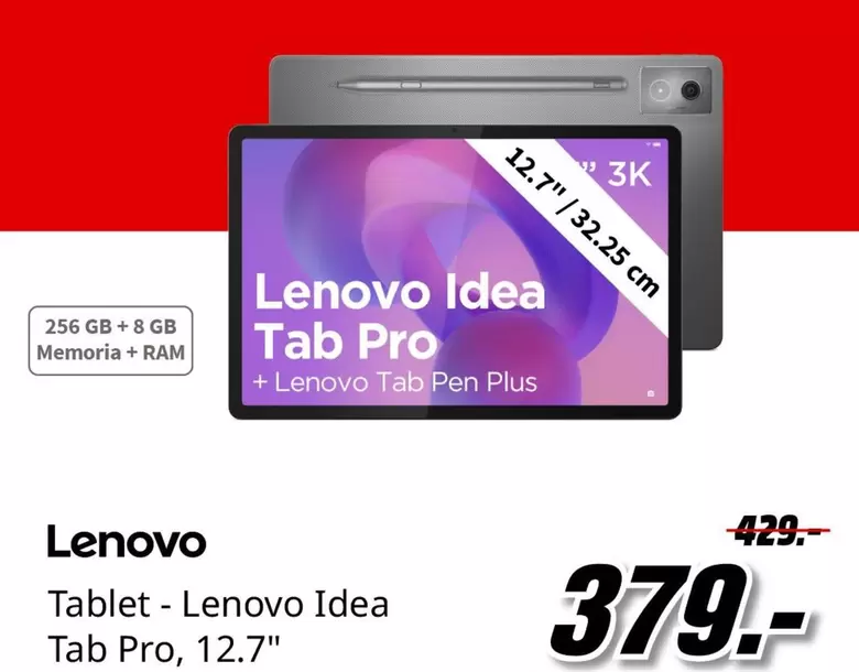 Oferta de Ram - Lenovo Tablet - Lenovo Idea Tab Pro por 379€ en MediaMarkt