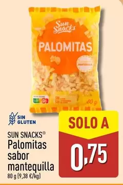 Oferta de Sun Snacks - Palomitas Sabor Mantequilla por 0,75€ en ALDI