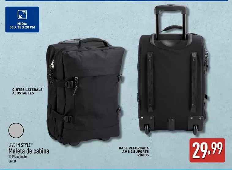 Oferta de Live In Style - Maleta De Cabina por 29,99€ en ALDI