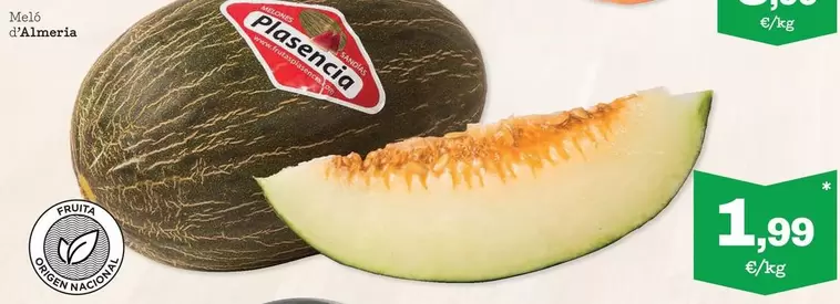 Oferta de Meló d'Almeria por 1,99€ en Sorli