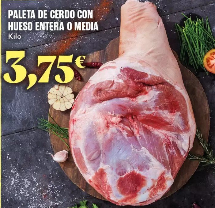 Oferta de Paleta De Cerdo Con Hueso Entera O Media por 3,75€ en Gadis