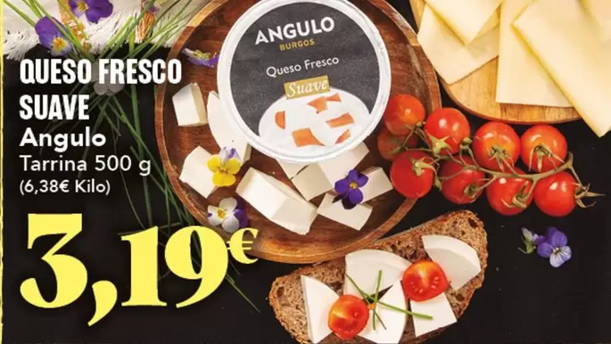 Oferta de Angulo - Queso Fresco Suave por 3,19€ en Gadis