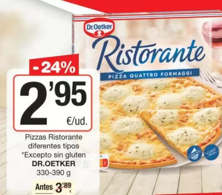 Oferta de Dr Oetker - Pizzas Ristorante Diferentes Tipos por 2,95€ en SPAR Fragadis