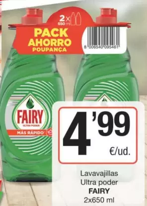Oferta de Fairy - Lavavajillas Ultra Poder por 4,99€ en SPAR Fragadis