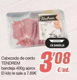 Oferta de Tendrem - Cabezada De Cerdo por 3,08€ en SPAR Fragadis