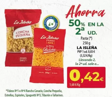 Oferta de La Isleña - Pasta por 0,82€ en Spar Tenerife