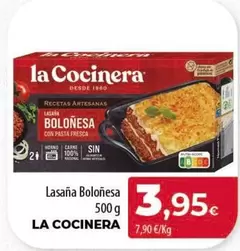Oferta de La Cocinera - Lasana Bolonesa por 3,95€ en Spar Tenerife