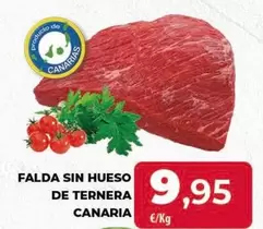 Oferta de Falda Sin Hueso De Ternera Canaria por 9,95€ en Spar Tenerife